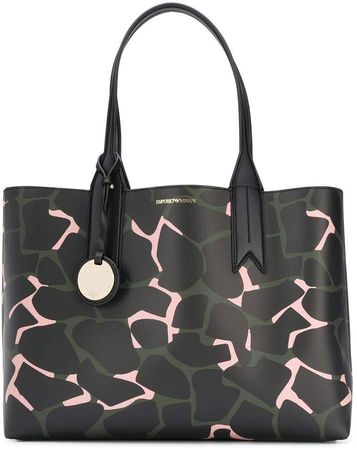 printed open top tote