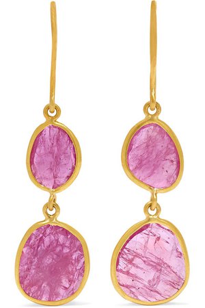 Pippa Small | 18-karat gold ruby earrings | NET-A-PORTER.COM