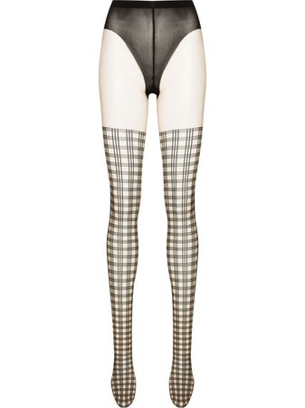 Wolford check-print high-waisted Tights - Farfetch