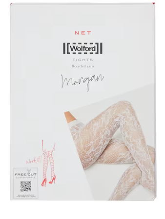 Wolford white lace tights