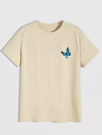 Men Butterfly And Slogan Graphic Tee | SHEIN USA