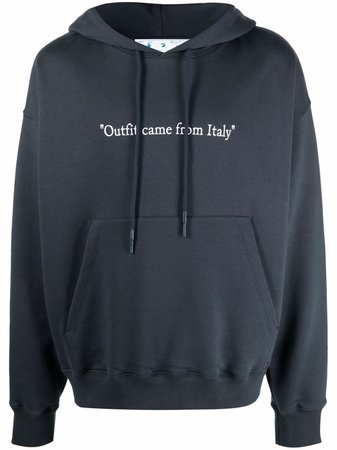 Off-White quote print hoodie