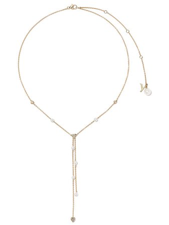 Yoko London 18kt yellow gold Trend freshwater pearl and diamond necklace $1,550 - Buy Online SS19 - Quick Shipping, Price
