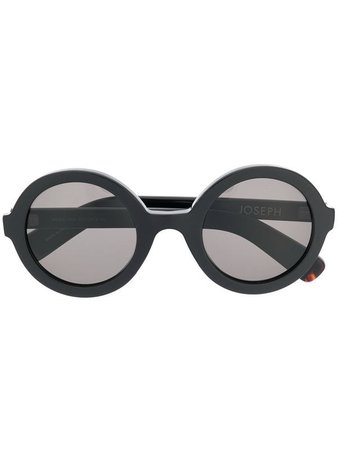 Black Joseph Round Frame Sunglasses | Farfetch.com