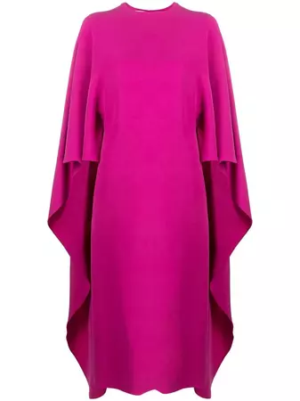 Shop Valentino cape-design midi dress with Express Delivery - FARFETCH