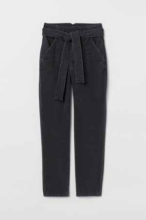 Paper-bag Jeans - Black - Ladies | H&M
