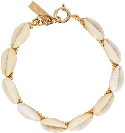 ISABEL MARANT, White & Gold Shell Bracelet