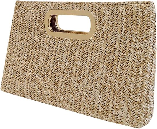 Top Handle Straw Clutch (Natural): Handbags: Amazon.com