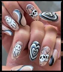 emo spooky nails - Google Search