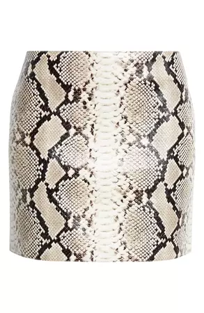 Michael Kors Collection Python Embossed Leather Miniskirt | Nordstrom