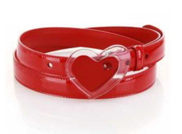 red heart buckle belt