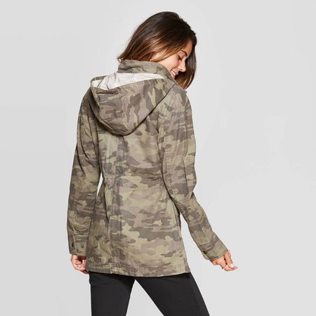 Women's Camo Print Utility Anorak Jacket - Universal Thread™ Olive L : Target