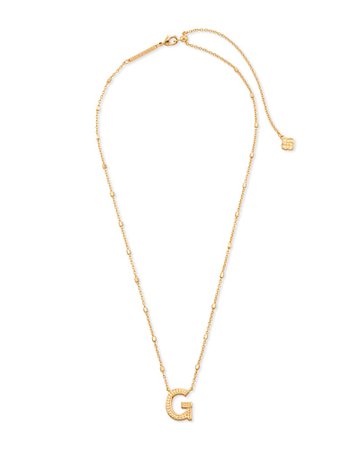 Letter G Pendant Necklace in Gold | Kendra Scott