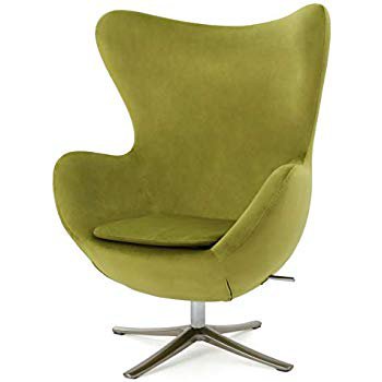Amazon.com: Flash Furniture Grass Green Wool Fabric Egg Chair with Tilt-Lock Mechanism: Kitchen & Dining
