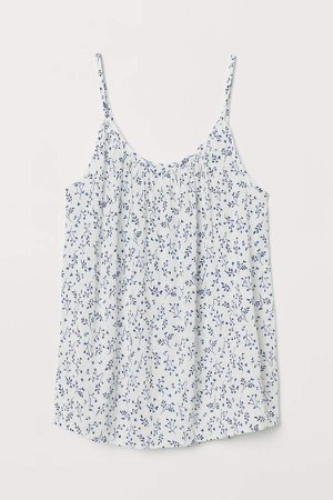 Crinkled Camisole Top - White