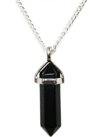 Extreme Largeness Black Onyx Crystal Necklace | Attitude Clothing
