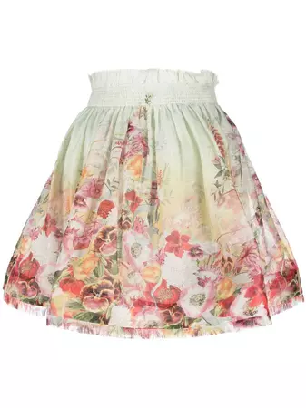 ZIMMERMANN Wonderland floral-print Miniskirt - Farfetch