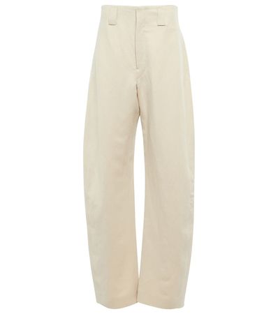 Lemaire - Curved linen and wool pants | Mytheresa