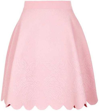 Alexander McQueen Light Pink Stretch-Knit Skirt