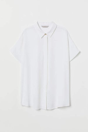 Short-sleeved Blouse - White