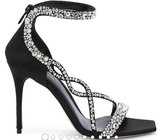 Black heels with diamonds