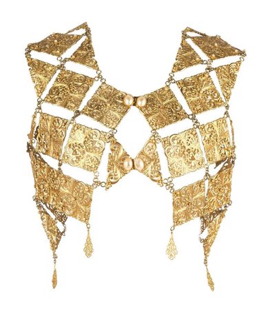 gold chain body chest jewelry
