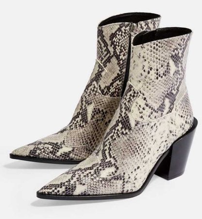 TOPSHOP Snake Howdie Western Boots