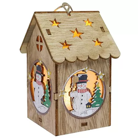 DressLily.com: Photo Gallery - Creative Wooden Lighting Small House Gift Christmas Day Decoration