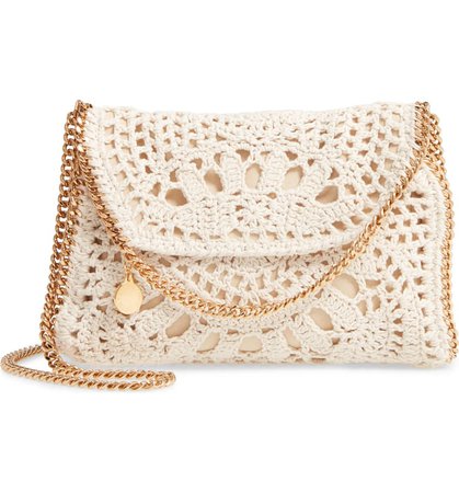 Stella McCartney Mini Cotton Crochet Shoulder Bag | Nordstrom