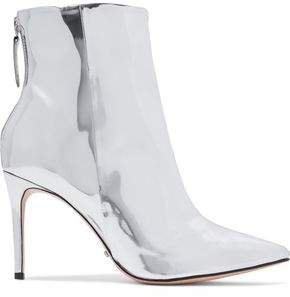 Ginny Mirrored-leather Ankle Boots