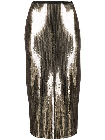 RED Valentino sequinned pencil skirt - FARFETCH