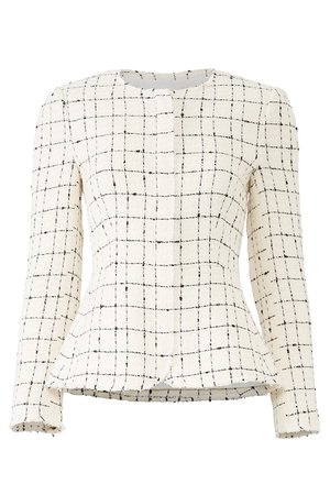 Plaid Tweed Zip Jacket by Rebecca Taylor for $85 | Rent the Runway
