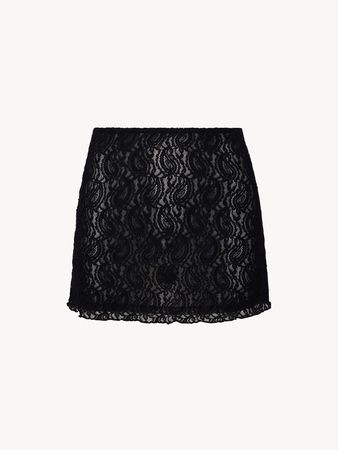 The Lola Noir | Stretch Lace Black Mini Skirt | Réalisation Par