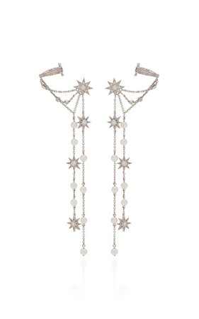 Star Dust 18k White Gold Diamond Earrings By Colette Jewelry | Moda Operandi