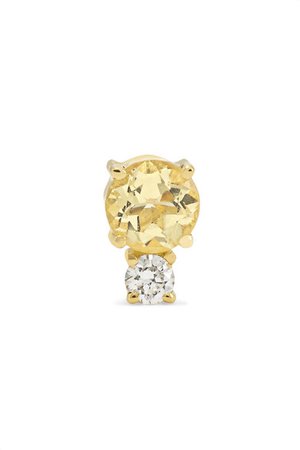 Jemma Wynne | 18-karat gold, sapphire and diamond earring | NET-A-PORTER.COM