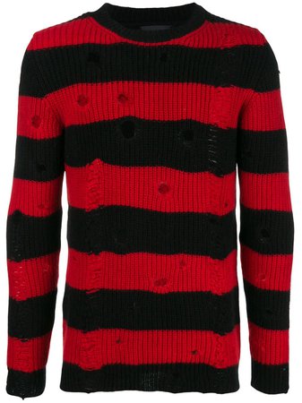 Overcome striped knit jumper AW18 | Farfetch.com