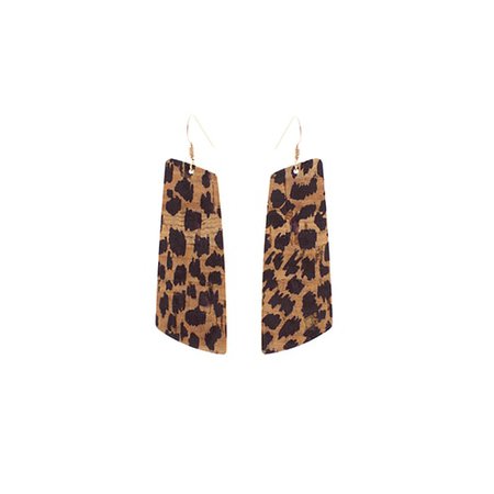 Cheetah Cork Leather Earrings | Nickel & Suede | Shop Trendy Earrings