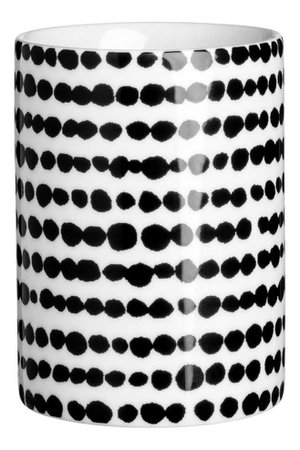 Porcelain Toothbrush Mug - White/black dotted - Home All | H&M CA
