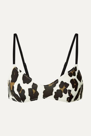 Solid & Striped | The Rachel leopard-print bikini top | NET-A-PORTER.COM