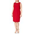Kasper Women's Sleeveless Sheath Dress, Fire Red, 4 at Amazon Women’s Clothing store