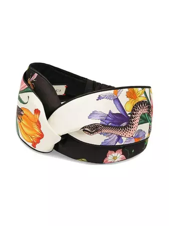 Gucci Flora Snake print headband $395 - Buy Online - Mobile Friendly, Fast Delivery, Price
