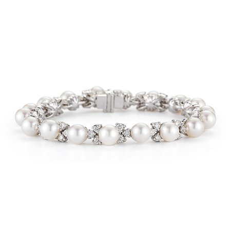 Diamond & Pearl Bracelet
