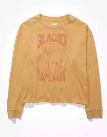 orange Tailgate Women's Glacier National Park Cropped T-Shirt