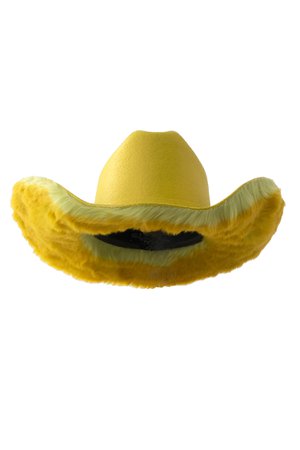 KELSEY RANDALL - shop all collections - MADE TO ORDER - JOS yellow ombre faux fur cowboy hat