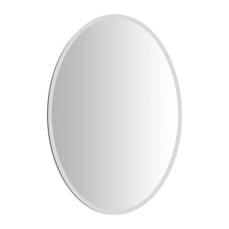 Amazon.com: KOHROS Oval Beveled Polished Frameless Wall Mirror for Bathroom, Vanity, Bedroom (20" W x 28" H Oval): Home & Kitchen