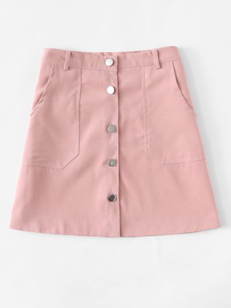 Pink Jean Skirt