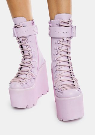 Sugar Thrillz Pastel Purple Traitor Boots | Dolls Kill