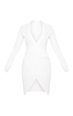 Shape White Blazer Dress | Curve | PrettyLittleThing