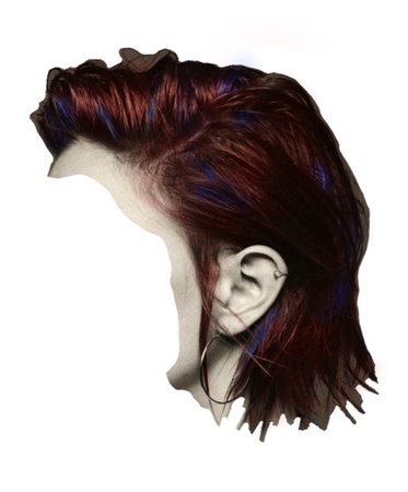 red blue hair