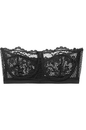 Else | Petunia stretch-mesh and corded lace underwired strapless bra | NET-A-PORTER.COM